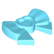 LEGO 11618 Medium Azure Friends Accessories Hair Decoration, Bow with Heart, Long Ribbon and Pin (losse stenen 7-24)*P